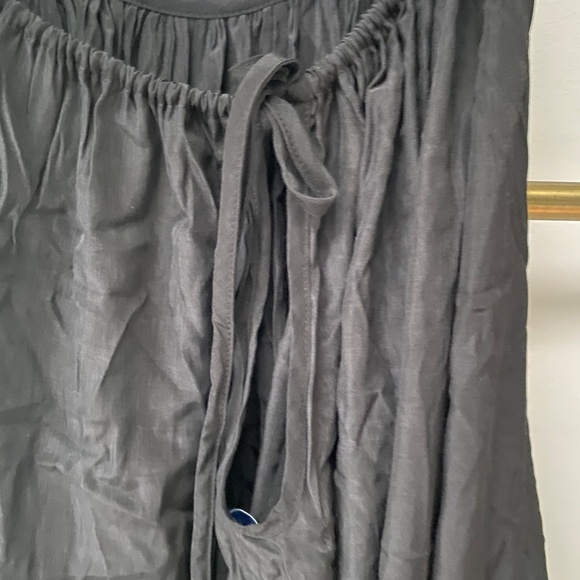 Marsea Sleeveless Summer Black Maxi Patio Vacation Beach Dress Pockets One Size - Picture 7 of 9